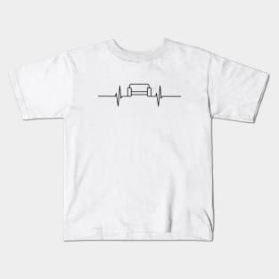 Couch Heartbeat - Black design Kids T-Shirt